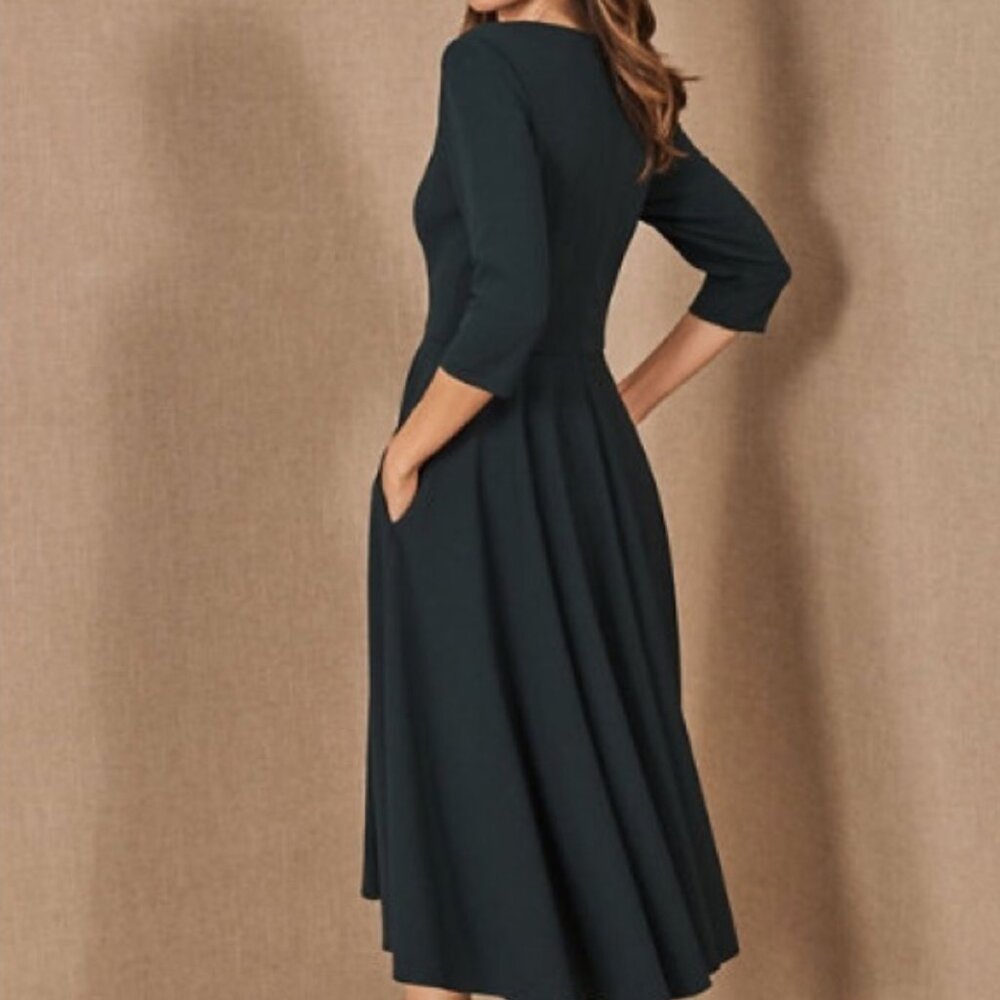 BHLDN Dark Green Midi Dress NWOT - Picture 6 of 14